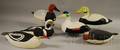 Six Modern Carved and Painted Wooden Duck Decoys and Figures