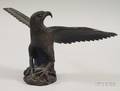 Carved Hardwood Eagle Figure