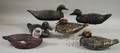 Six Carved and Painted Wood Working Duck Decoys
