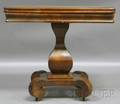 Empire Mahogany Veneer Pedestalbase Card Table