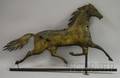 Patinated Molded Copper and Cast Zinc Running Horse Weather Vane