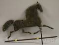 Patinated Molded Copper Running Horse Weather Vane