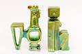 Two Zsolany Iridescent Glazed Pottery Figures