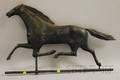 Blackpainted Molded Copper and Cast Zinc Running Horse Weather Vane