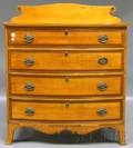Federal Inlaid Maple and Tiger Maple Veneer Bowfront Bureau