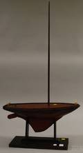 Painted Wood Sailboat Model