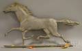 Silverpainted Molded Copper Running Horse Weather Vane