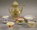 Eleven Pieces of Mostly English Decorated Porcelain Coffee and Teaware
