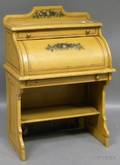 Childs Victorian Paintdecorated Wooden Rolltop Desk