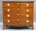 Federal Inlaid Mahogany and Mahogany Veneer Bowfront Bureau