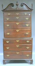 Chippendale Carved Mahogany Scrolltop Chestonchest