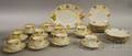 Thirtyfourpiece Paris Porcelain Gilt Ivy Pattern Partial Breakfast Set