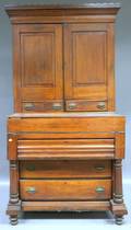 Country Classical Cherry Writing DeskBookcase