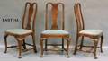 Set of Twelve Queen Annestyle Walnut Dining Chairs with Upholstered Slip Seats