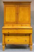 Country Classical Pine Writing DeskBookcase