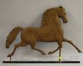 Bronzepainted Molded Copper Running Horse Weather Vane