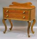 Rococo Revival Cherry and Poplar Twodrawer Side Table