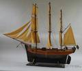 Painted Wooden Threemasted Sailing Ship Model