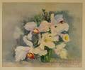 Lot of Two Framed American School Floral Still Life Watercolors White Blossoms in a Green Vase