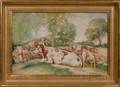 O Victor Humann Massachusetts 18741951 Cows at Pasture
