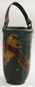 Painted Batchelder Leather Firebucket