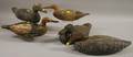 Five Carved and Painted Wooden Working Duck Decoys