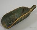 Carved and Bluepainted Wooden Scoop