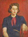 Robert J Freiman American 19171991 Portrait of Seated Woman