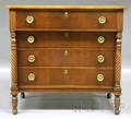 Classical Carved Maple and Mahogany Veneer Bureau