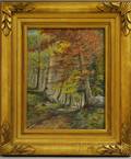 William McGregor Paxton American 18691941 Autumn Landscape The Woods of Maine