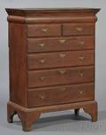 Redstained Poplar Tall Chest of Drawers
