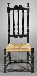Blackpainted Bannisterback Side Chair