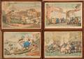 Thomas Rowlandson British 17561827 Lot of Twenty Assorted Handcolored Etchings on Paper