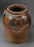 Large Cobaltdecorated Widemouth Stoneware Jar