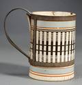 Mochaware Pottery Mug with MakeDo Tin Handle
