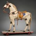Painted Wooden Horse Pulltoy