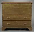Greenpainted Pine Chest over Two Drawers