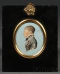 Profile Portrait Miniature of a Boy