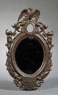 Patriotic Cast Iron Oval Mirror
