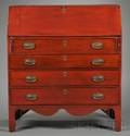 Federal Redstained Birch Slantlid Desk