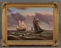 Attributed to Franklin Stanwood Maine 18521888 Storm Clouds Clearing Vessels at Sea