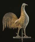 Molded Copper Game Cock Weather Vane