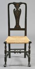 Queen Anne Paintdecorated Side Chair