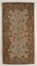 Wool Floral and Foliate Hooked Rug