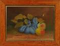 American School 20th Century Still Life with Plums and Apples