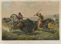 Currier  Ives publishers American 18571907 LIFE ON THE PRAIRIE The Buffalo Hunt