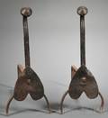 Pair of Wrought Iron Andirons