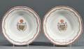 Pair of Chinese Export Porcelain Armorial Saucers