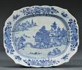 Blue and White Decorated Chinese Export Porcelain Platter