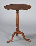 Queen Anne Mahogany Carved Dishtop Candlestand